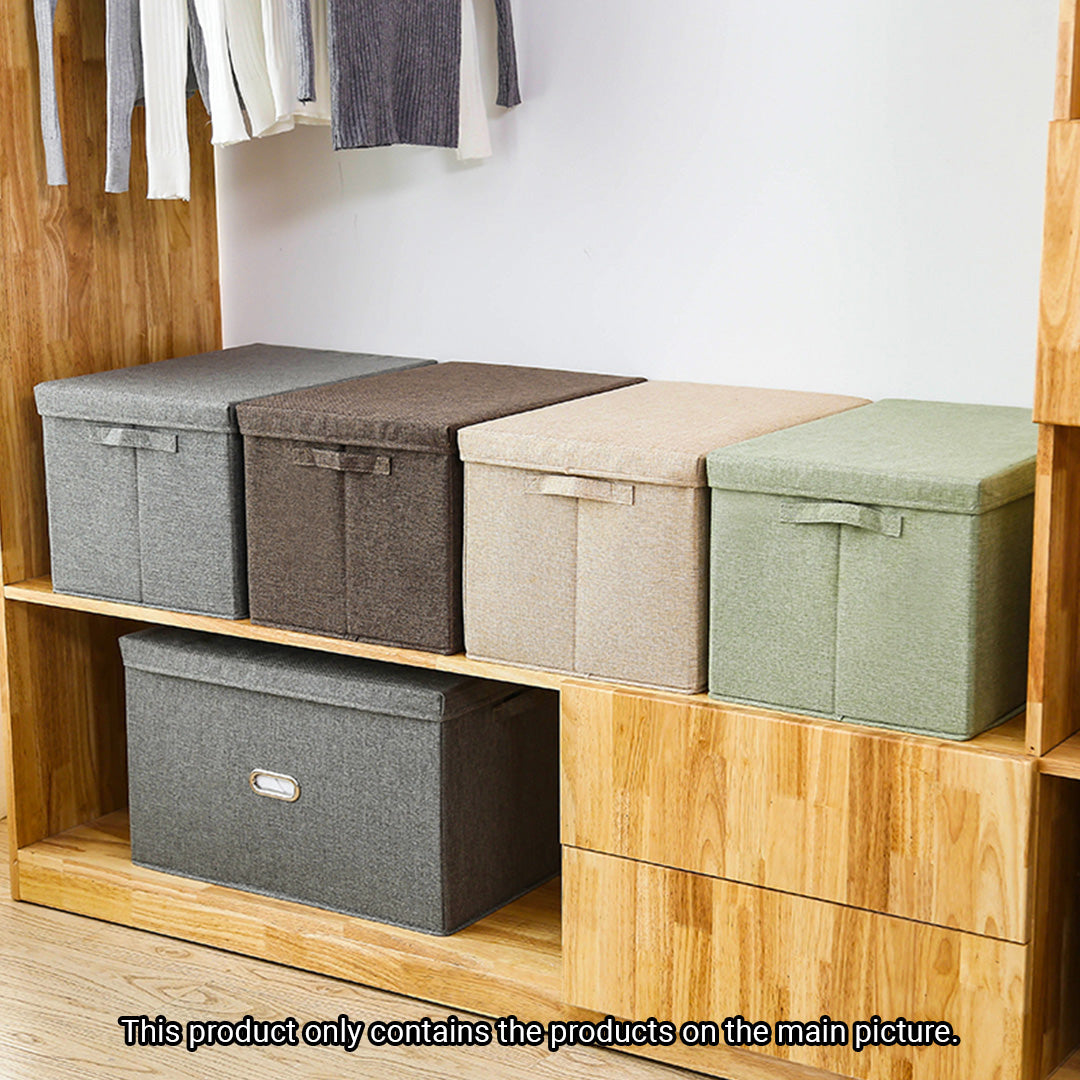SOGA Coffee Large Foldable Canvas Storage Box Cube Clothes Basket Organiser Home Decorative Box - Cafe Supply