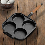 SOGA 2X 4 Mold Cast Iron Breakfast Fried Egg Pancake Omelette Fry Pan - Cafe Supply