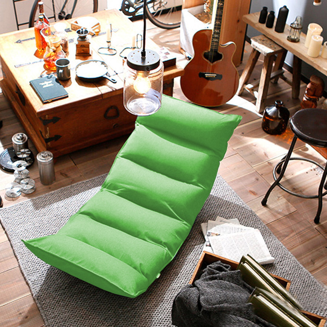 SOGA 2X Foldable Tatami Floor Sofa Bed Meditation Lounge Chair Recliner Lazy Couch Green - Cafe Supply