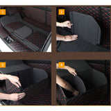 SOGA 2X Leather Car Boot Collapsible Foldable Trunk Cargo Organizer Portable Storage Box Black/Red Stitch Small - Cafe Supply