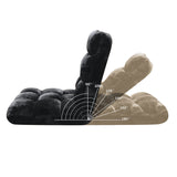 SOGA 2X Floor Recliner Folding Lounge Sofa Futon Couch Folding Chair Cushion Black - Cafe Supply