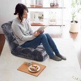 SOGA 4X Floor Recliner Folding Lounge Sofa Futon Couch Folding Chair Cushion Grey - Cafe Supply