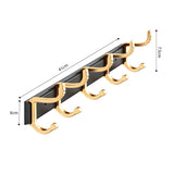 SOGA 41cm Wall Mounted Towel Rack Space-Saving Hanger Organiser with Durable Hooks - Cafe Supply