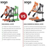 SOGA Commercial Manual Juicer Hand Press Juice Extractor Squeezer Citrus Orange - Cafe Supply