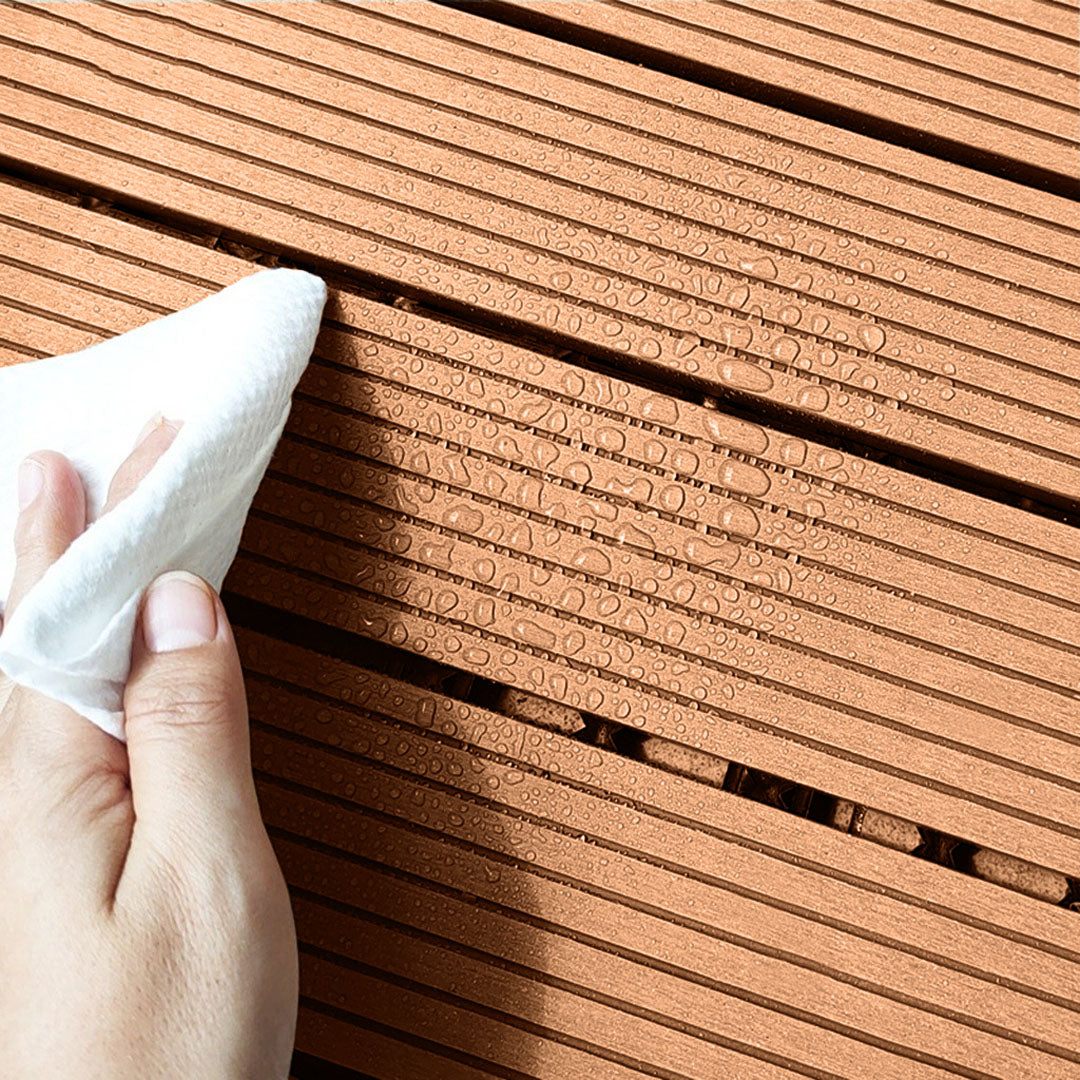 SOGA 2X 11 pcs Coffee DIY Wooden Composite Decking Tiles Garden Outdoor Backyard Flooring Home Decor - Cafe Supply