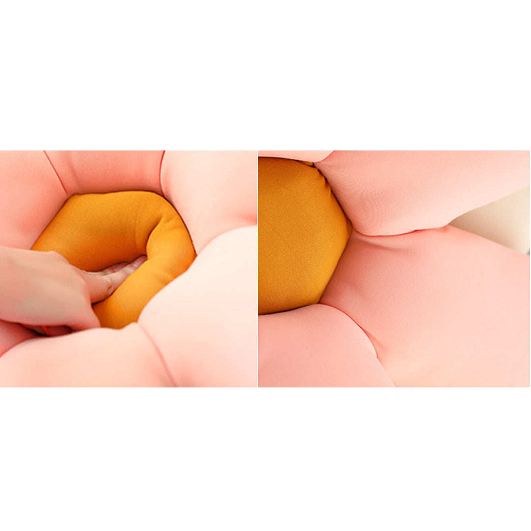 SOGA 2X Pink Daisy Flower Shape Cushion Soft Leaning Bedside Pad Floor Plush Pillow Home Decor - Cafe Supply