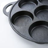 SOGA 2X 31.5cm Cast Iron Takoyaki Fry Pan Octopus Balls Maker 7 Hole Cavities Grill Mold - Cafe Supply