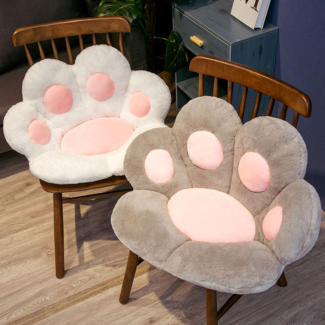 SOGA 2X White Paw Shape Cushion Warm Lazy Sofa Decorative Pillow Backseat Plush Mat Home Decor - Cafe Supply