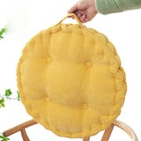 SOGA 2X Yellow Round Cushion Soft Leaning Plush Backrest Throw Seat Pillow Home Office Decor - Cafe Supply