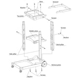 SOGA 2X 3 Tier Multifunction Janitor Cleaning Waste Cart Trolley and Waterproof Bag with Lid - Cafe Supply