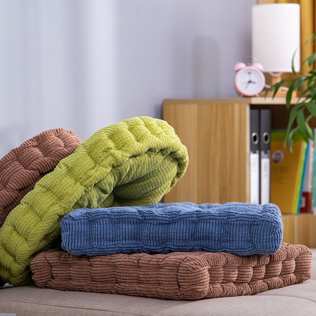 SOGA 2X Blue Square Cushion Soft Leaning Plush Backrest Throw Seat Pillow Home Office Decor - Cafe Supply