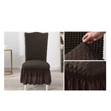 SOGA Coffee Chair Cover Seat Protector with Ruffle Skirt Stretch Slipcover Wedding Party Home Decor - Cafe Supply