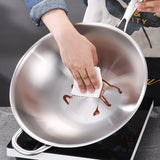SOGA 18/10 Stainless Steel Fry Pan 36cm Frying Pan Top Grade Skillet with Helper Handle and Lid - Cafe Supply