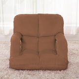 SOGA Foldable Lounge Cushion Adjustable Floor Lazy Recliner Chair with Armrest Coffee - Cafe Supply