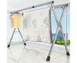 SOGA 1.6m Portable Standing Clothes Drying Rack Foldable Space-Saving Laundry Holder Indoor Outdoor - Cafe Supply