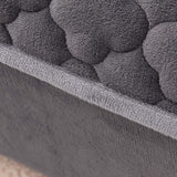 SOGA 2X Grey 153cm Wide Mattress Cover Thick Quilted Fleece Stretchable Clover Design Bed Spread Sheet Protector with Pillow Covers - Cafe Supply