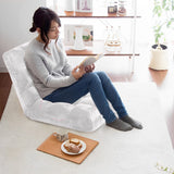 SOGA Floor Recliner Folding Lounge Sofa Futon Couch Folding Chair Cushion White - Cafe Supply