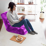 SOGA 4X Floor Recliner Folding Lounge Sofa Futon Couch Folding Chair Cushion Purple - Cafe Supply