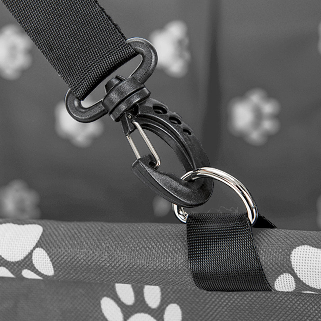 SOGA 2X Waterproof Pet Booster Car Seat Breathable Mesh Safety Travel Portable Dog Carrier Bag Grey - Cafe Supply
