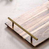SOGA 36cm Brown Rectangle Wooden Acacia Food Serving Tray Charcuterie Board Centerpiece  Home Decor - Cafe Supply