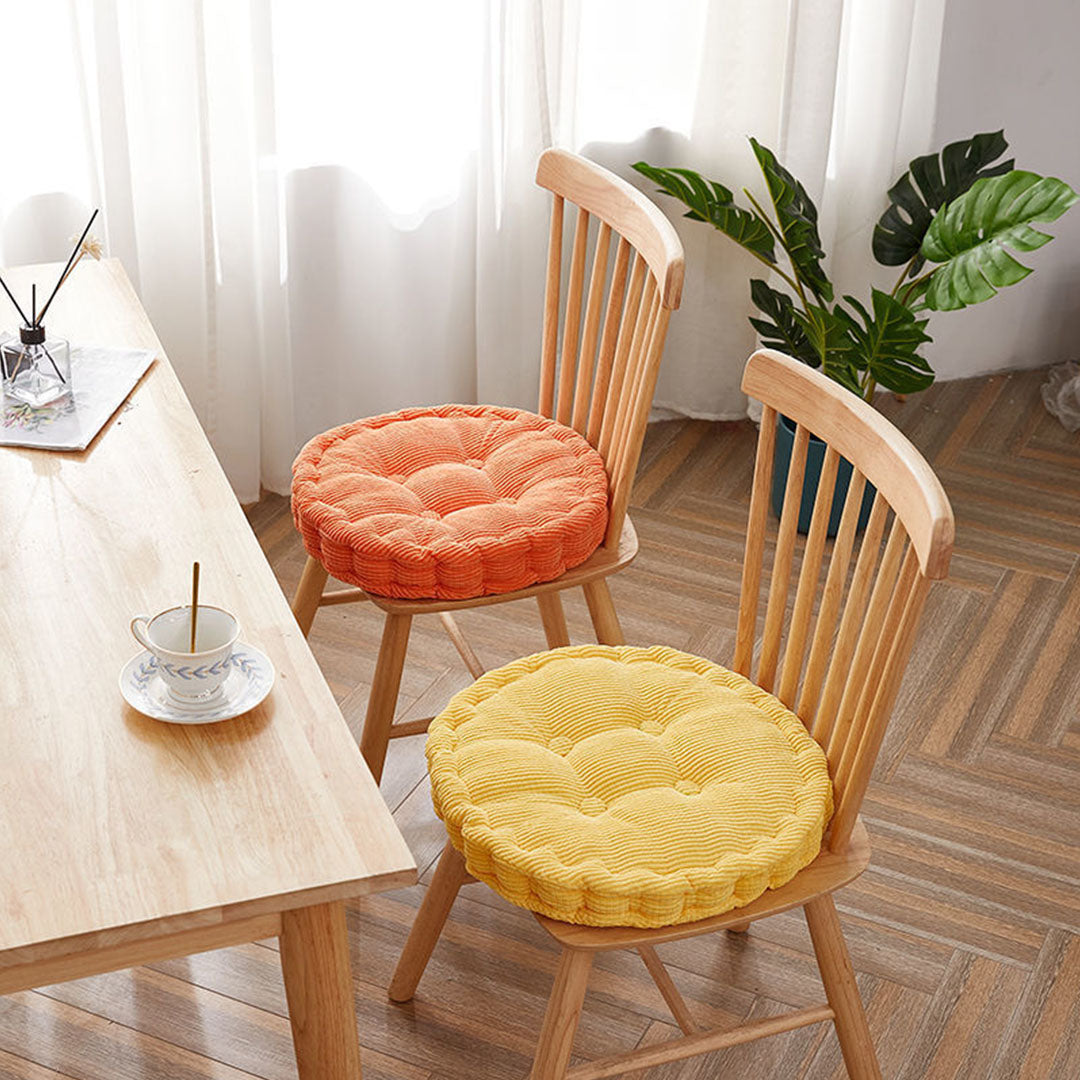 SOGA 2X Orange Round Cushion Soft Leaning Plush Backrest Throw Seat Pillow Home Office Decor - Cafe Supply