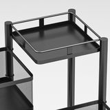 SOGA 5 Tier Steel Square Rotating Kitchen Cart Multi-Functional Shelves Portable Storage Organizer with Wheels - Cafe Supply