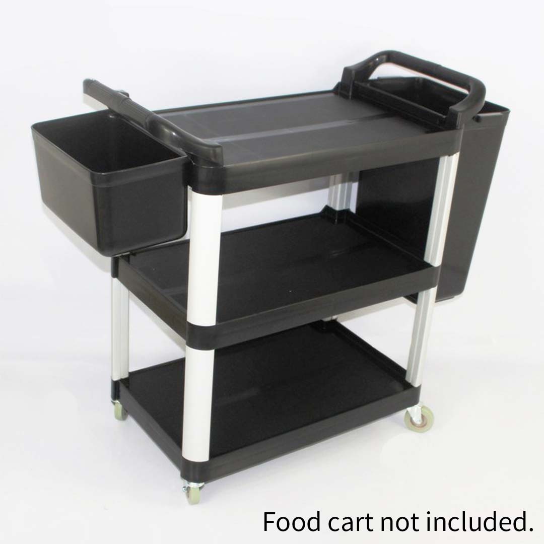 SOGA 2X Small Food Trolley Utility Cart Waste Storage Bin - Cafe Supply