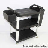 SOGA 2X Small Food Trolley Utility Cart Waste Storage Bin - Cafe Supply