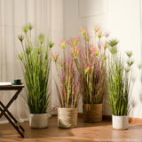 SOGA 2X 150cm Purple-Red Artificial Indoor Potted Papyrus Plant Tree Fake Simulation Decorative - Cafe Supply