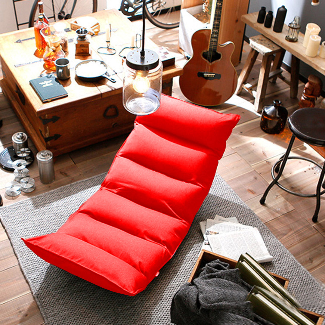 SOGA 2X Foldable Tatami Floor Sofa Bed Meditation Lounge Chair Recliner Lazy Couch Red - Cafe Supply