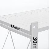 SOGA 2X 5 Tier Steel White Foldable Kitchen Cart Multi-Functional Shelves Portable Storage Organizer with Wheels - Cafe Supply