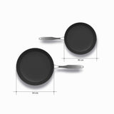 SOGA Stainless Steel Fry Pan 30cm 34cm Frying Pan Induction Non Stick Interior - Cafe Supply