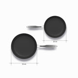SOGA Stainless Steel Fry Pan 20cm 34cm Frying Pan Induction Non Stick Interior - Cafe Supply