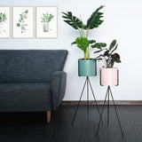 SOGA 2X 70cm Tripod Flower Pot Plant Stand with Pink Flowerpot Holder Rack Indoor Display - Cafe Supply