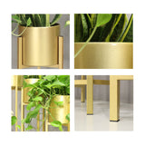 SOGA 2X 90cm Gold Metal Plant Stand with Flower Pot Holder Corner Shelving Rack Indoor Display - Cafe Supply