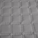 SOGA 2X Grey 153cm Wide Mattress Cover Thick Quilted Stretchable Bed Spread Sheet Protector with Pillow Covers - Cafe Supply