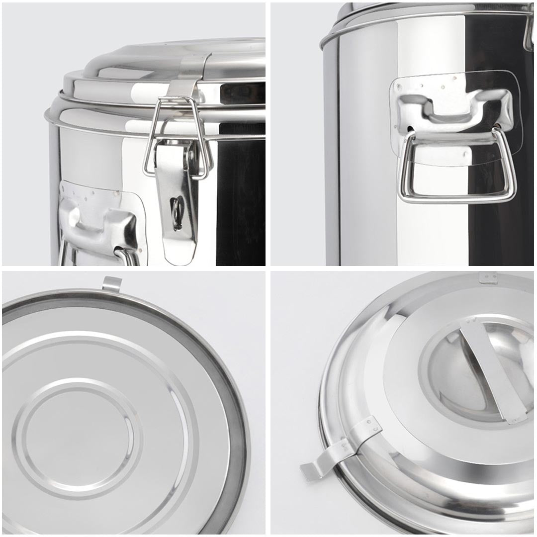 SOGA 12L Stainless Steel Insulated Stock Pot Hot & Cold Beverage Container - Cafe Supply