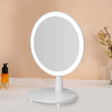 SOGA 2X Round White Rechargeable LED Light Makeup Mirror Tabletop Vanity Home Decor - Cafe Supply