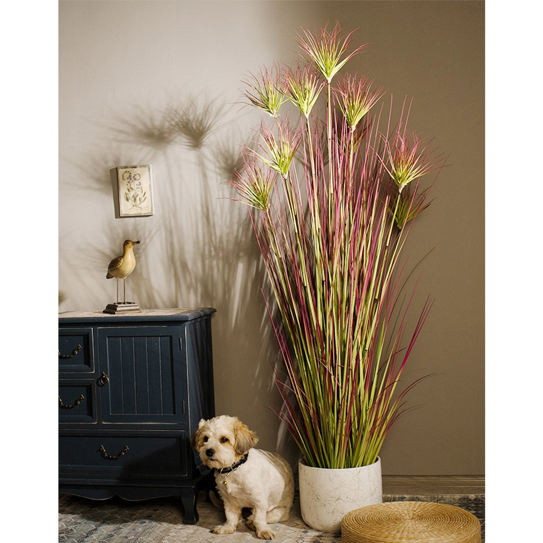 SOGA 2X 150cm Purple-Red Artificial Indoor Potted Papyrus Plant Tree Fake Simulation Decorative - Cafe Supply