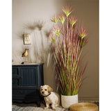 SOGA 2X 150cm Purple-Red Artificial Indoor Potted Papyrus Plant Tree Fake Simulation Decorative - Cafe Supply