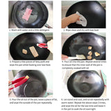 SOGA 2X 31cm Commercial Cast Iron Wok Round Bottom FryPan Home Cooking Skillet - Cafe Supply