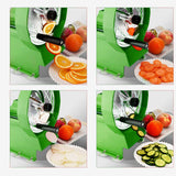 SOGA 2X Commercial Manual Vegetable Fruit Slicer Kitchen Cutter Machine Green