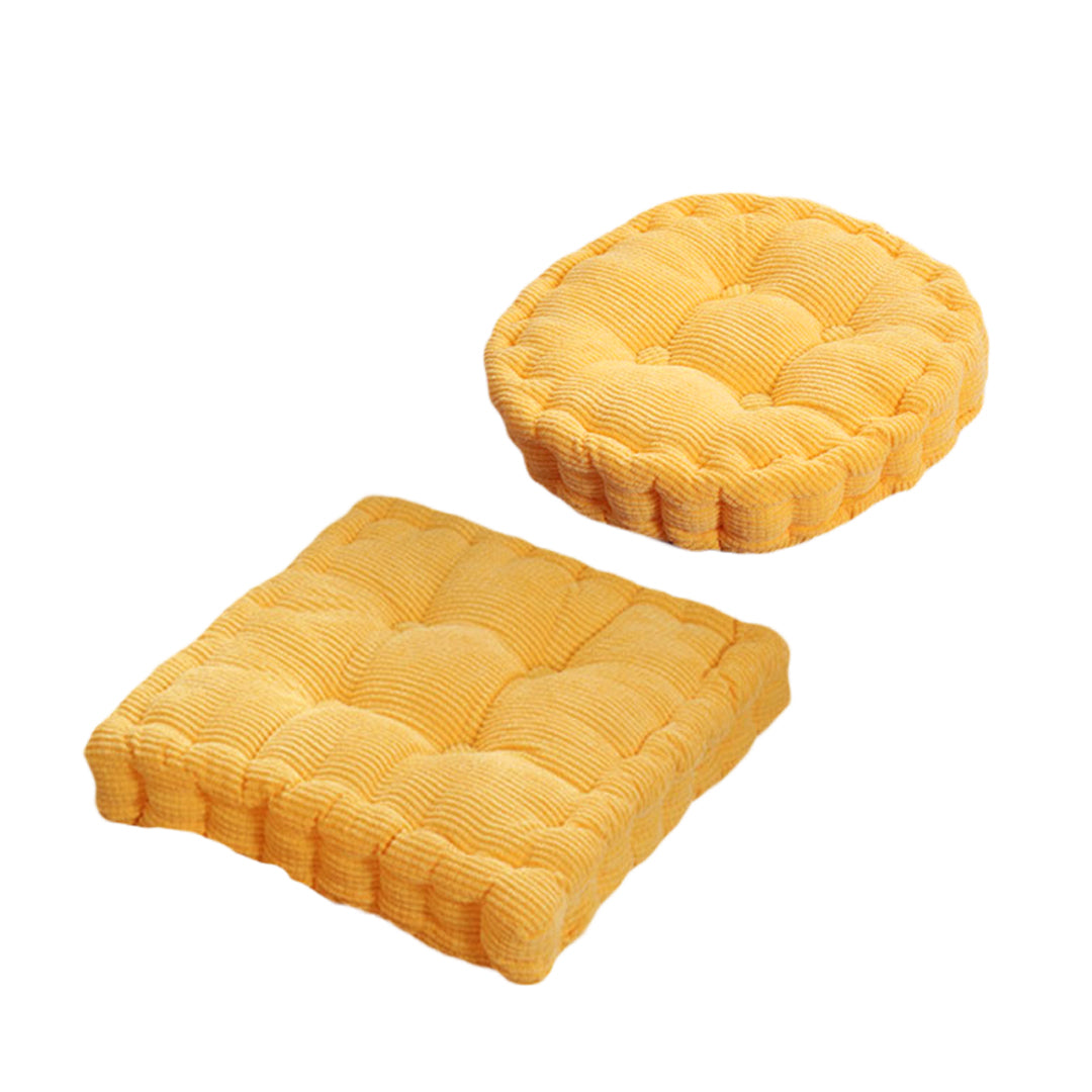 SOGA 2X Yellow Square Cushion Soft Leaning Plush Backrest Throw Seat Pillow Home Office Decor - Cafe Supply
