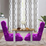 SOGA 4X Floor Recliner Folding Lounge Sofa Futon Couch Folding Chair Cushion Purple - Cafe Supply