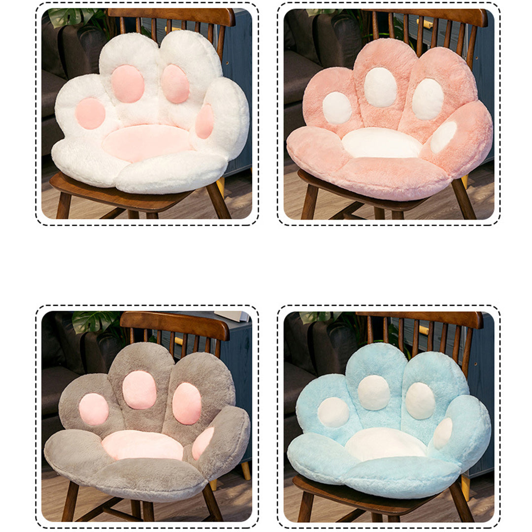 SOGA 2X 70cm Grey Paw Shape Cushion Warm Lazy Sofa Decorative Pillow Backseat Plush Mat Home Decor - Cafe Supply