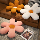 SOGA Coffee Daisy Flower Shape Cushion Soft Leaning Bedside Pad Floor Plush Pillow Home Decor - Cafe Supply