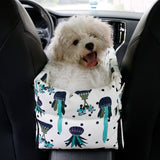 SOGA 2X Car Central Control Nest Pet Safety Travel Bed Dog Kennel Portable Washable Pet Bag White - Cafe Supply