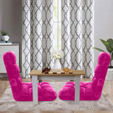 SOGA 4X Floor Recliner Folding Lounge Sofa Futon Couch Folding Chair Cushion Pink - Cafe Supply