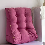SOGA 2X 60cm Magenta Triangular Wedge Lumbar Pillow Headboard Backrest Sofa Bed Cushion Home Decor - Cafe Supply