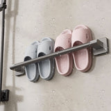 SOGA 49cm Wall-Mounted Slipper Organiser Adhesive Storage Space-Saving Wall Rack - Cafe Supply